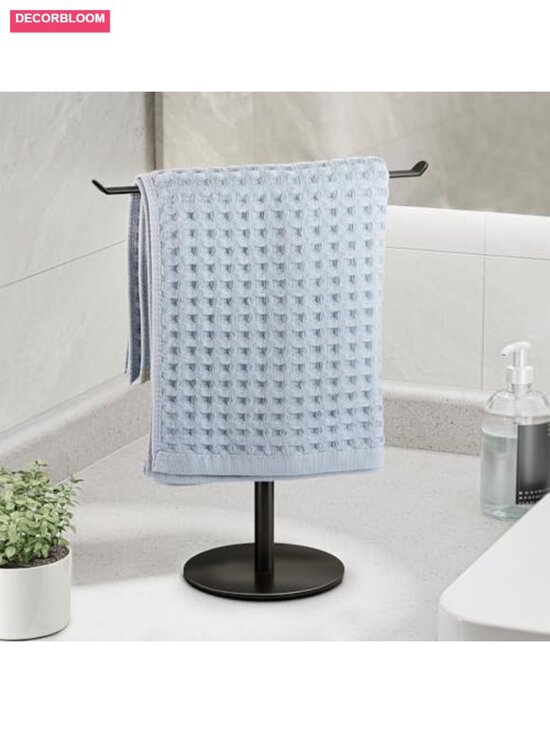 Other - Stainless Steel T-Shaped Hand Towel Holder Stand for Countertops Bathroom